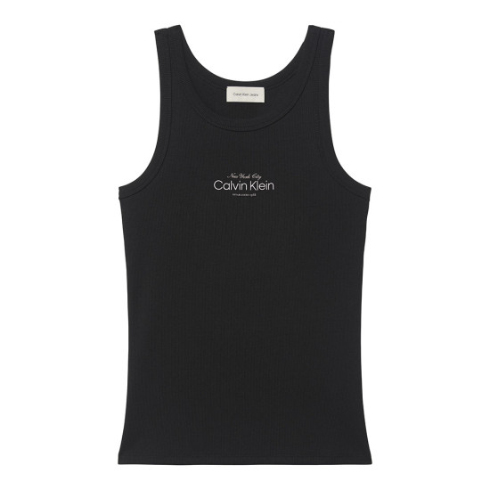 Calvin Klein Γυναικεία αμάνικη μπλούζα Slim Ribbed Cotton Tank Top